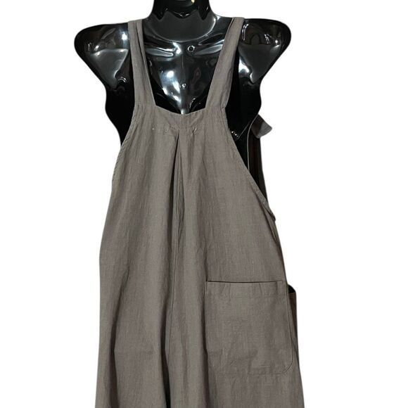 Natural Life Wide Leg Carrington Embroidered Detail Jumpsuit Overalls - Picture 7 of 11